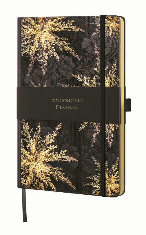 notes A5/linia MIDNIGHT FLORAL heather