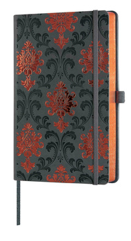notes A5/kratka Copper BAROQUE grafit -