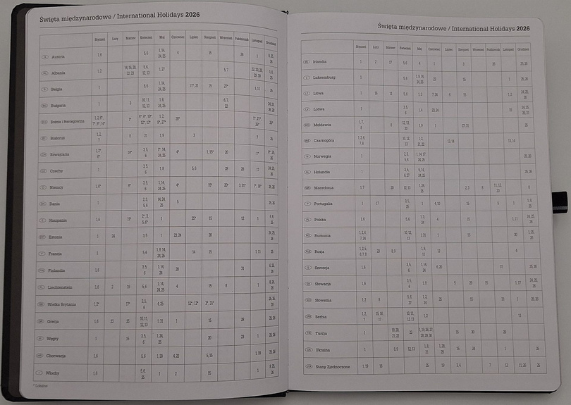 kalendarz tygodniowy B5 PECHINO Lanybook black