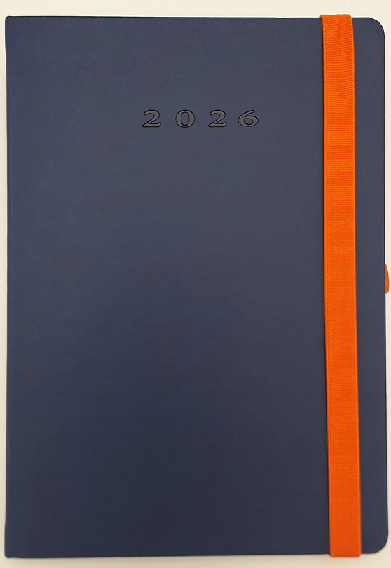 kalendarz tygodniowy B5 TUCSON Lanybook granatowy-orange
