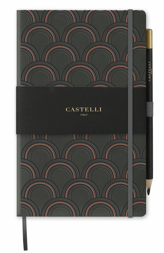 notes A5/kratka Copper ART DECO grafit  