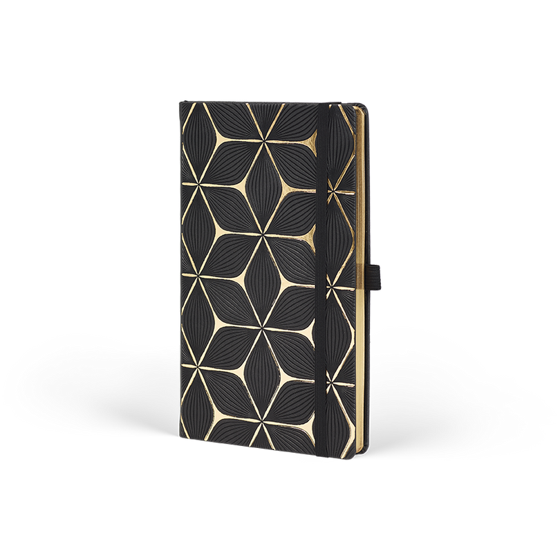 Kalendarz A5 tygodniowy z notatnikiem FLOWER Gold Castelli       