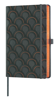 notes A5/kratka Copper ART DECO grafit