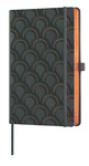 notes A5/kratka Copper ART DECO grafit  