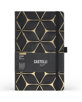 Kalendarz A5 dzienny FLOWER Gold Castelli