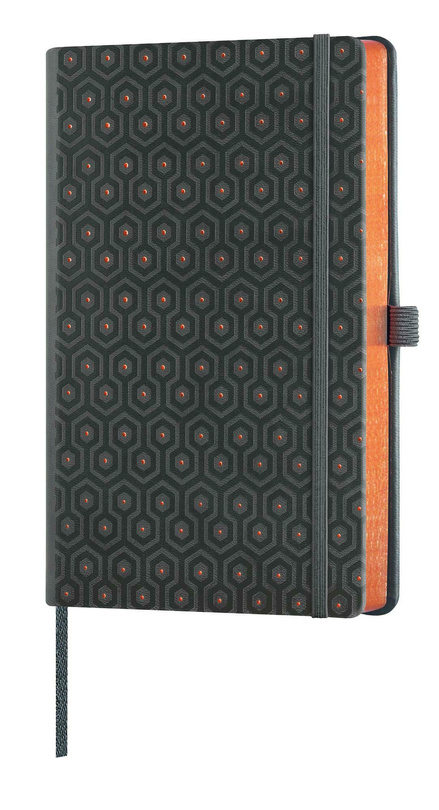 notes A5/kratka Copper HONEYCOMB grafit 