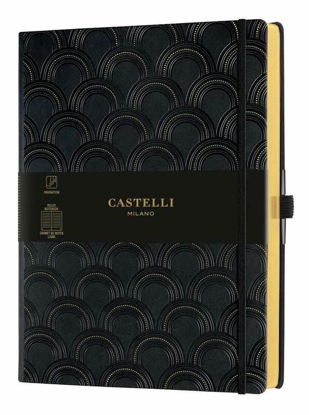 notes B5/linie ART DECO Gold