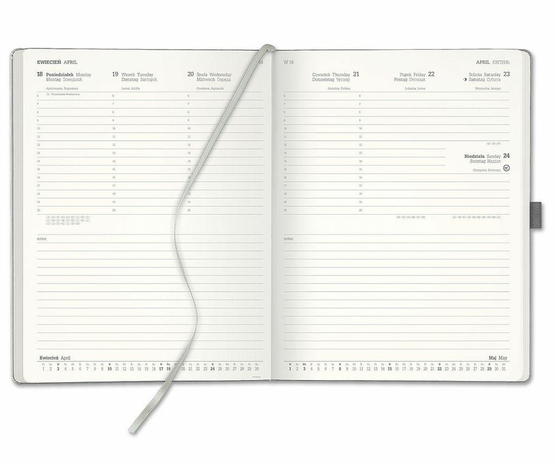 Kalendarz dzienny A5 KOBALT All Metal   