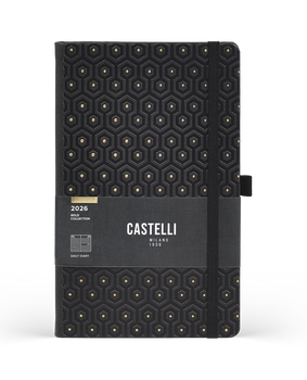 Kalendarz A5 dzienny HONEYCOMB Gold Castelli