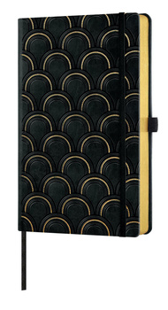 notes A5 ART DECO B&G kratka czarny -