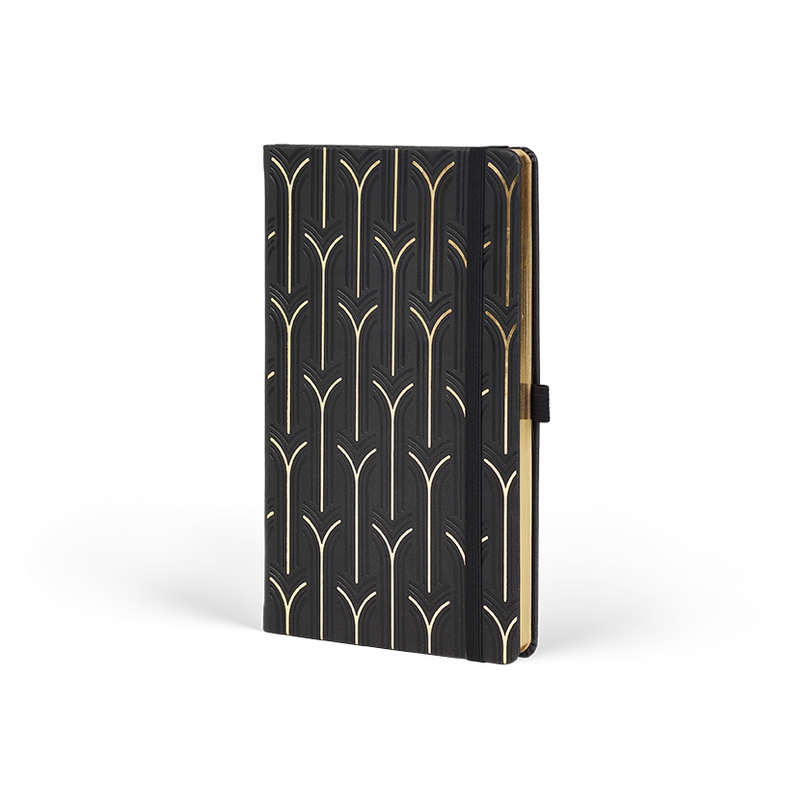 Kalendarz A5 tygodniowy z notatnikiem ARCH Gold Castelli       