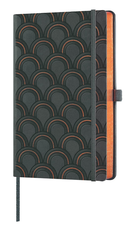 notes A5/kratka Copper ART DECO grafit  