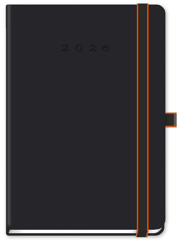 kalendarz tygodniowy B5 TUCSON Lanybook czarny-orange