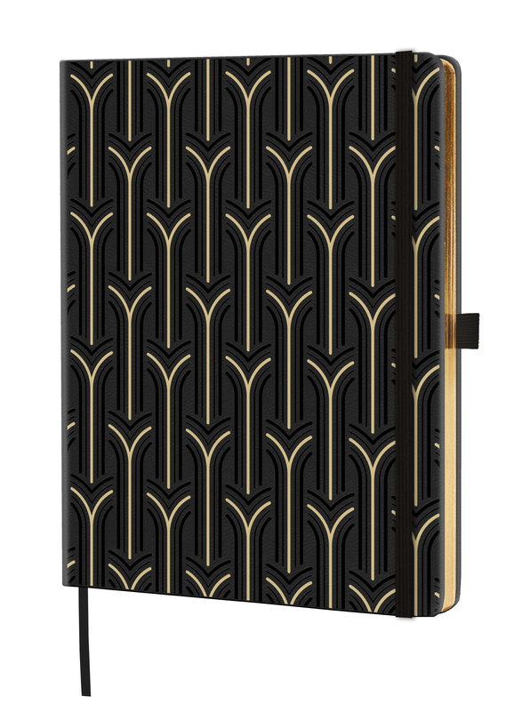 Kalendarz B5 tygodniowy z notatnikiem ARCH Gold Castelli       