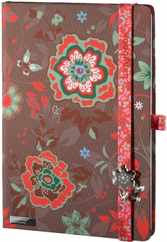 notes A5/kratka Flowers Beauty +button