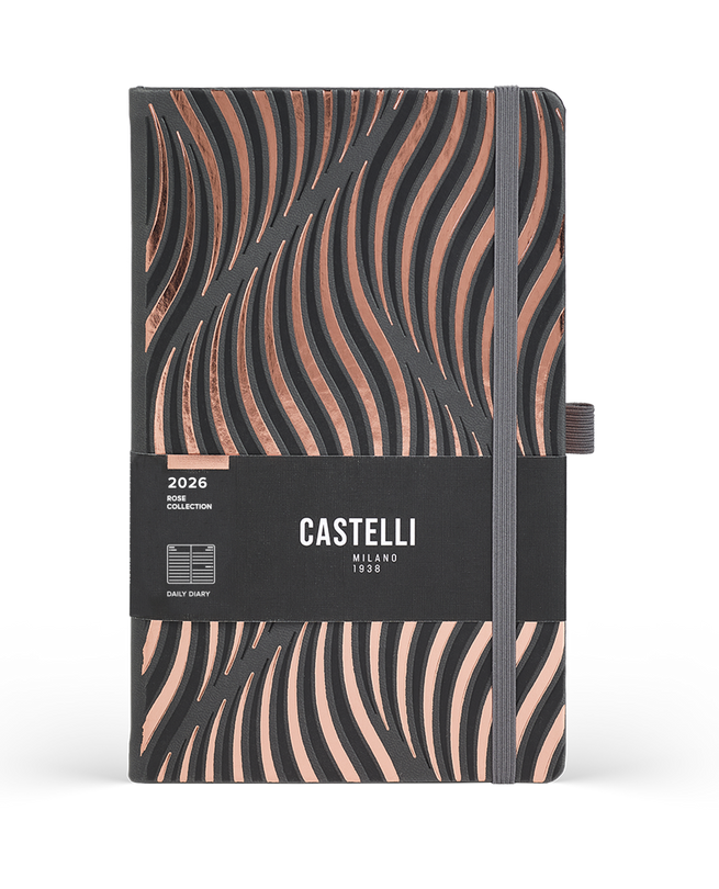 Kalendarz A5 dzienny SAND Rose Castelli