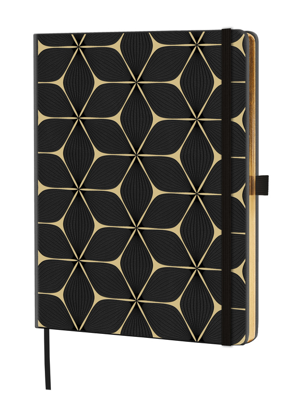 Kalendarz B5 tygodniowy z notatnikiem FLOWER Gold Castelli       