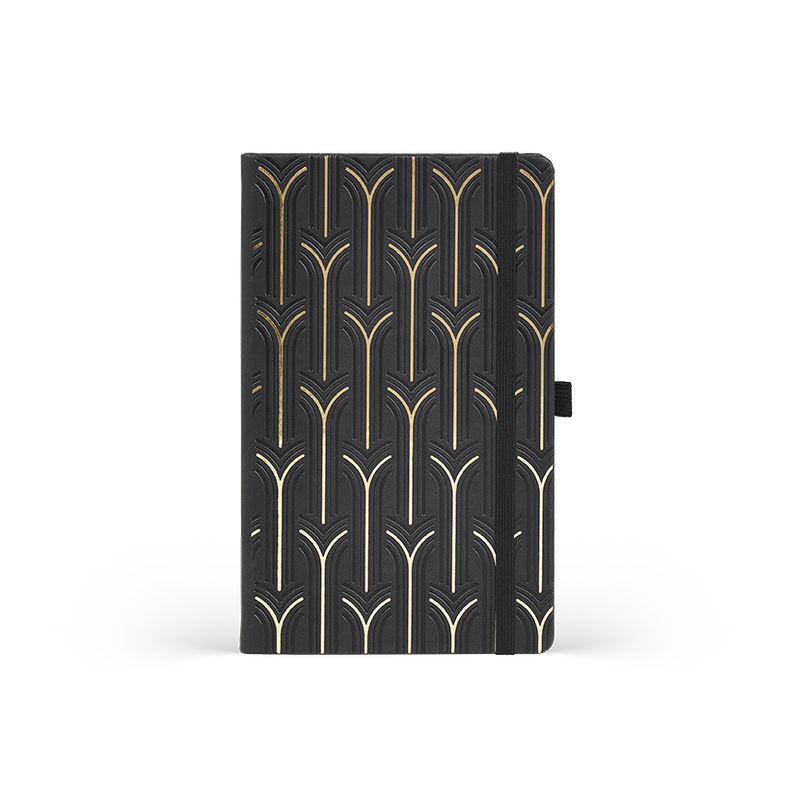 Kalendarz A5 tygodniowy z notatnikiem ARCH Gold Castelli       