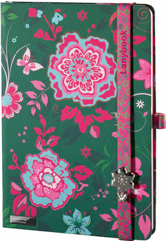 notes A6/kratka Flowers Beauty +button