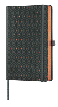 notes A5/kratka Copper HONEYCOMB grafit