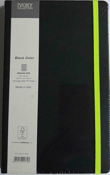 notes A5/kratka Ivory BLACK COLOR