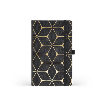 Kalendarz A5 tygodniowy z notatnikiem FLOWER Gold Castelli       