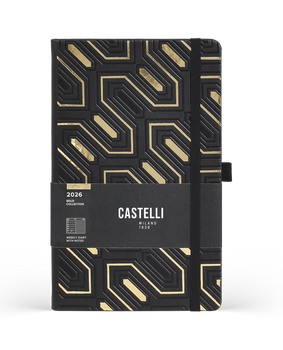 Kalendarz A5 tygodniowy OBELISK Gold     