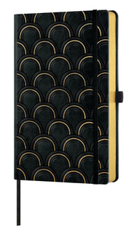 Notes A5 w linie ART DECO B&G czarny -  