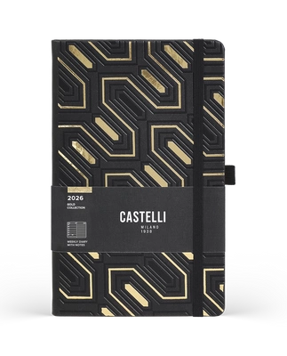 Kalendarz A5 tygodniowy OBELISK Gold     