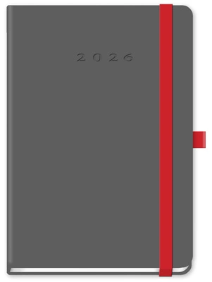 kalendarz tygodniowy B5 TUCSON Lanybook szary-red