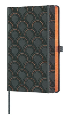 notes A5/kratka Copper ART DECO grafit  