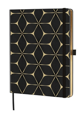 Kalendarz B5 tygodniowy z notatnikiem FLOWER Gold Castelli       