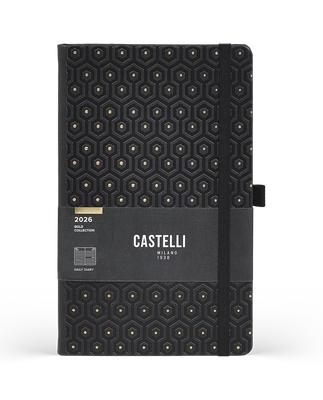 Kalendarz A5 dzienny HONEYCOMB Gold Castelli      