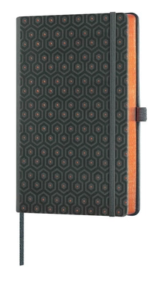 notes A5/kratka Copper HONEYCOMB grafit 